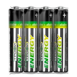 Батарейка AAA Трофи LR03 ENERGY Alkaline (4) (60/960) ЦЕНА УКАЗАНА ЗА 1 ШТ