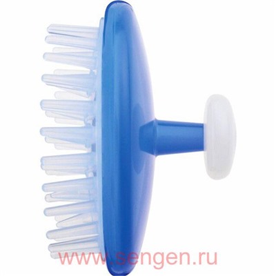 Массажная щетка для мытья головы VeSS Scalp Shampoo Brush, голубая.