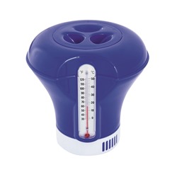 Дозатор-поплавок с термометром для бассейна 18,5см BestWay, 3 цвета, уп.12