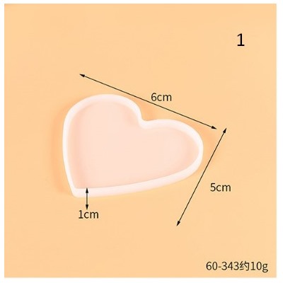 Силиконовый молд Сердце 60-343/344/413/414