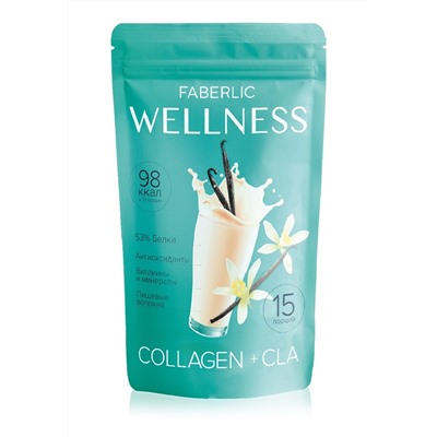Протеиновый коктейль Wellness с коллагеном и CLA. Вкус: ваниль