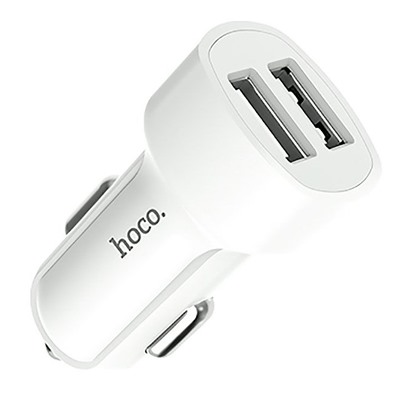 Адаптер Автомобильный Hoco Z2A 2USB/5V/2.4A (white)