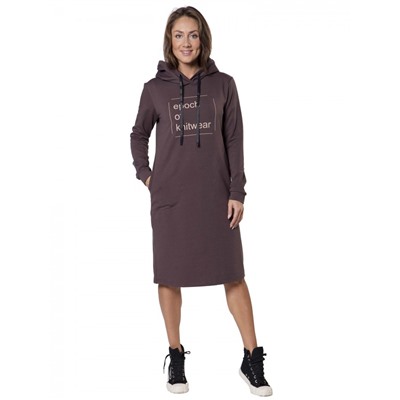 Платье из футера Еpoch of knitwear  ФП1357П1 коричневый