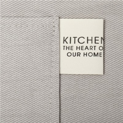 Фартук Этель Kitchen 60х70 см, цв.светло-серый, 100% хл, саржа 250 г/м2