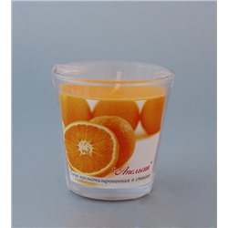 321507 свечи ароматизированные апельсин /стакан/ /12/
