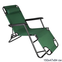 Кресло-шезлонг 153х60х78 зеленый / GR-2022 / уп 4