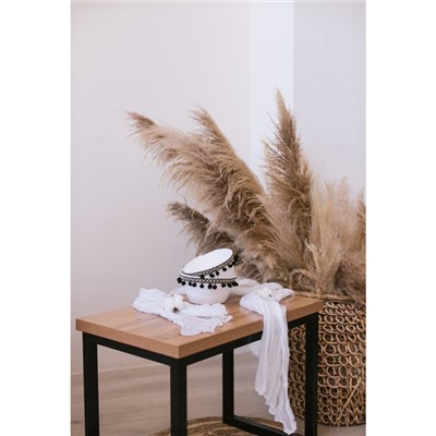 Корзина для хранения плетёная ручной работы LaDо́m «Мокко», 16,5×16,5×9 см, цвет белый