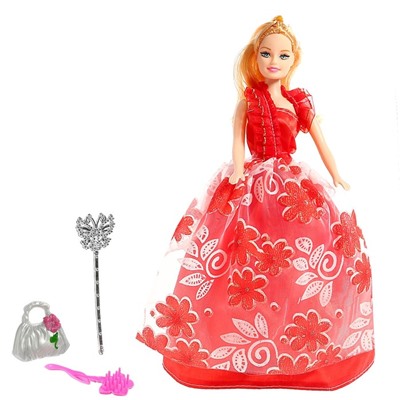 Кукла-модель «Ника» в платье с аксессуарами, МИКС