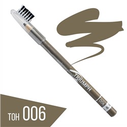 TF Карандаш для бровей с щеточкой Eyebrow pencil TRIUMF тон 006 цвет летнего загара (Китай)