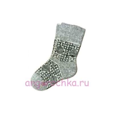Короткие шерстяные носки со снегирями - 806.12