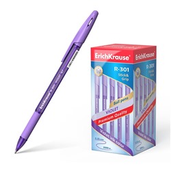 ErichKrause® Ручка шариковая "Violet Stick&Grip" R-301 фиолетовая (поштучно) арт.44592