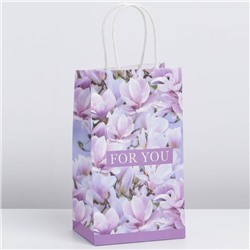 Пакет крафтовый «For you», 12 × 21 × 9 см