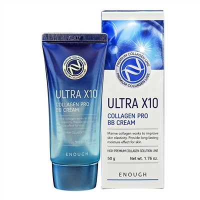 Enough BB-крем с морским коллагеном / Ultra X10 Collagen Pro BB Cream SPF 47 PA+++, 50 г