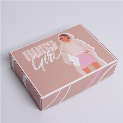 Коробка складная «Boss Girl», 21 × 15 × 5 см