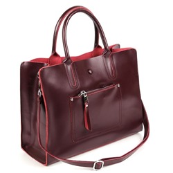 Женская кожаная сумка 3711-220 Вайн Ред