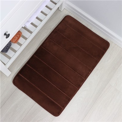 Коврик для ванной и туалета SAVANNA Memory foam, 50×80 см, цвет коричневый