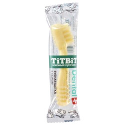 ДЕНТАЛ+ Зубная щетка для собак Titbit для маленьких пород, с сыром 15 г