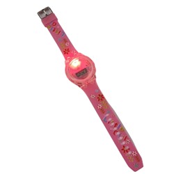Детские светящиеся часы, розовые, Ч06602, арт.126.111