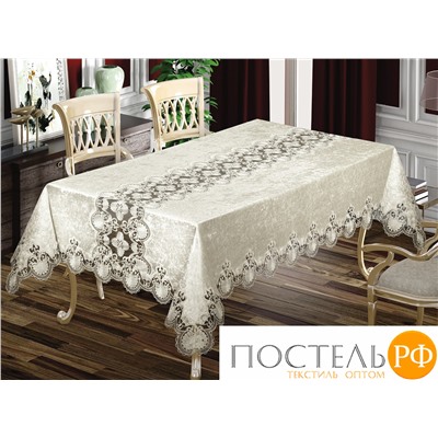 SK-311/01 Скатерть EFOR ELIZA SET 160*220 8 салфеток- крем