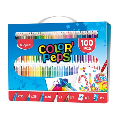 Maped. Набор для цветного рисования "Color'Peps Kit 100" 100 предметов арт.907003