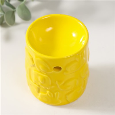 Аромалампа керамика "Зверята" жёлтая 6,7х6,7х7,5 см