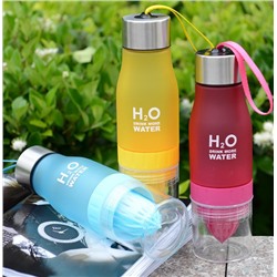 Бутылка H2O Drink more water с соковыжималкой QC-650мл