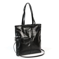 Женская кожаная сумка шоппер 20512 Блек