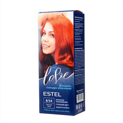Стойкая крем-краска  для волос ESTEL LOVE красная медь