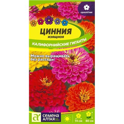 Цинния Калифорнийские гиганты/Сем Алт/цп 0,3 гр.