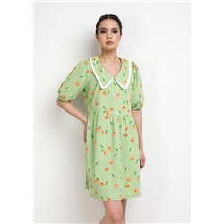 CLE LDR22-969/1 Платье жен. Juicy, св.зелёный/оранжевый