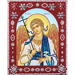 Алмазная живопись икона фигурными стразами Святой Ангел Хранитель 20х25