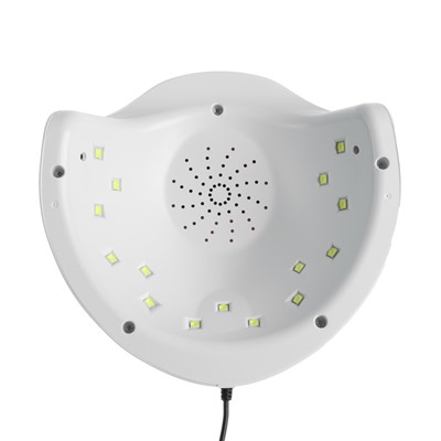 Лампа для гель-лака Luazon LUF-06, UV/LED, 36 Вт, 15 диодов, таймер 30/60/90 с, USB, белая