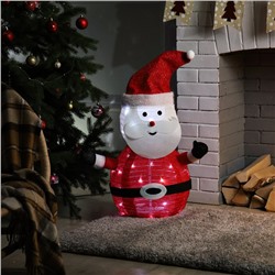Светодиодная фигура «Дед Мороз» 35 × 70 × 35 см, металл, текстиль, 220 В, свечение белое