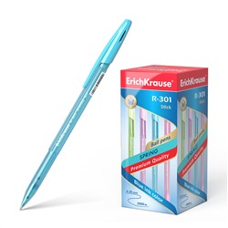 ErichKrause® Ручка шариковая "Spring Stick" R-301 цвет чернил синий (поштучно) арт.31059