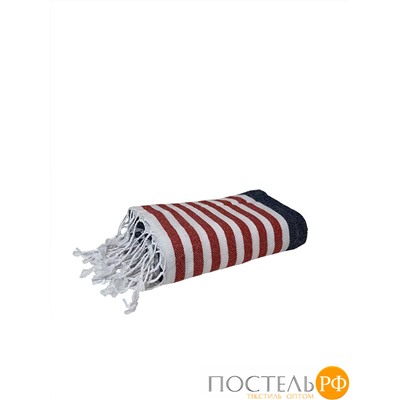 Полотенце Карвен MARIN 90*170 1шт.с бахрамой хлопок Н 3279 v5, Navy Blue-Red-White