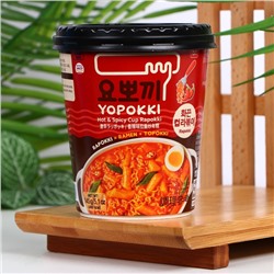 Рапокки Yopokki остро-пряные (рамэн с рисовыми палочками) в стакане, 145 г