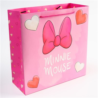 Пакет ламинированный, 30 х 30 х 12 см "There's only one Minnie", Минни Маус