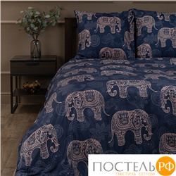 25210 Постельное бельё Amore Mio Мако-сатин Elephants Микрофибра 1,5 сп. (BZ QR Elephants SINGLE M)