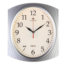 Часы настенные, интерьерные "Классика" 28 х 31.5 см, бесшумные, корпус серебро