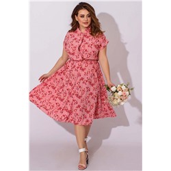 Женское платье 25711 розовый принт
