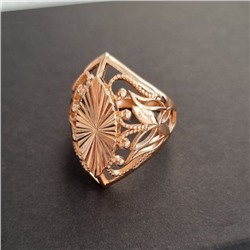 Кольцо коллекция "Дубай", покрытие: позолота с алмазной гранью, р-р 20, 032, арт.214.524-20