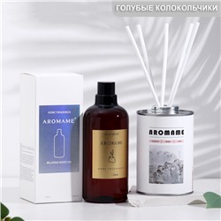 Набор диффузор ароматический "Aromame", голубые колокольчики, 500 мл, круглая банка