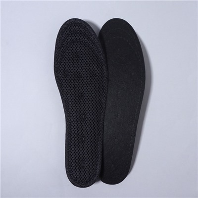 Стельки для обуви, универсальные, р-р RU до 46 (р-р Пр-ля до 45), 29 см, пара, цвет чёрный