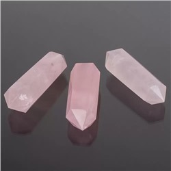 Радуга Самоцветов Кристалл двухконечный из Розового кварца