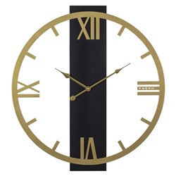 Часы настенные, интерьерные из металла "Классика", d-50 см, бесшумные, золото