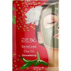 (Турция) Глиняная маска для лица Клубника Zenix Clay Face Mask 20гр 1шт