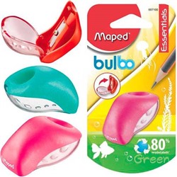 Maped. Точилка "Bulbo" 1 отв. с полупрозрачным неотделяемым конт. арт.507100