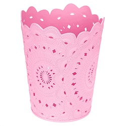 "Домашняя мода" Корзина пластмассовая для хранения "Кружевница" д20см h25см, розовый (Китай)