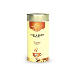 Индийский чай в Жестяной банке Lemon & ginger green tea, 100g