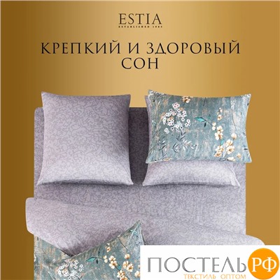 Estia ТОЛОСА КПБ 145х215-1/180х220-1/50х70-2, 4 пр., хл./сатин серый